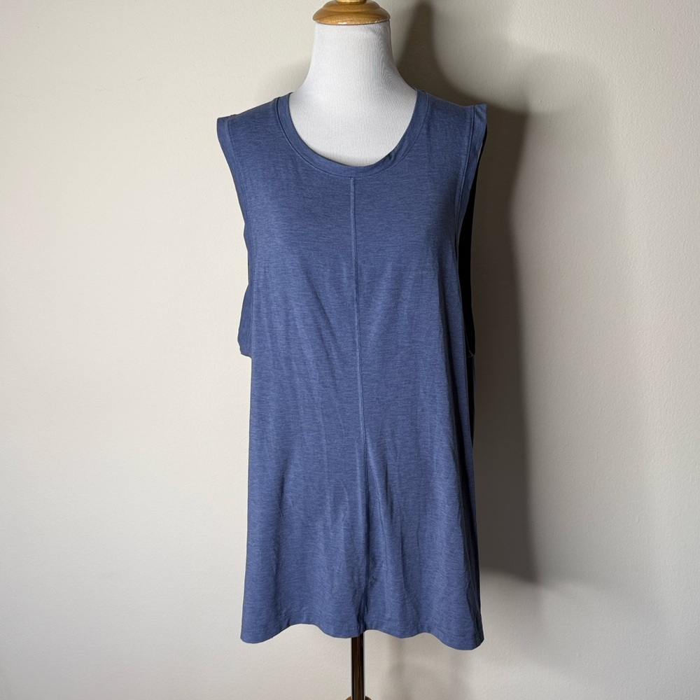 Nike Dri Fit Blue Slim Fit Sleeveless Tank Top